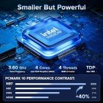 KAMRUI Essenx E1 Mini PC,W-11 Pro 12th N97 Mini Computer(Beat N150,up to 3.6GHz),Mini Desktop Computers 16GB RAM 512GB SSD,Desktop PC Support 4K HDMI+DP,Mini PC with Dual WiFi,Business Home Office