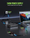 GMKtec AD-GP1 External GPU Docking Station, eGPU Enclosure with AMD Radeon 7600M XT GPU Graphics Card, HDMI2.1, DisplayPort2.0, Oculink, USB4, eGPU Dock for Mini PC Laptop Notebook Game Console