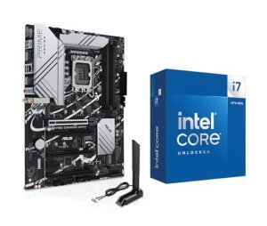 INLAND by Micro Center CPU Motherboard Intel i7-14700K 14th Gen 20-Cores LGA 1700 Desktop Processor with ASUS Z790 Gaming WIFI7 ATX Motherboard
