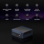 BOSGAME M4 Mini PC, AMD Ryzen 7 8745HS Gaming PC, 32GB DDR5, 1TB PCle4.0 SSD, 4K Triple Display & USB4 & Oculink, Dual 2.5G LAN & Wi-Fi 6E & BT5.2, Micro Desktop Computers for Gaming, Office, Design