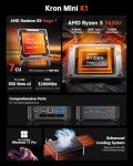 ACEMAGICIAN AMD Mini PC Ryzen 7430U, Mini Gaming PC 32GB DDR4 512GB SSD, Mini Computers Micro Desktop PC Support 4K Triple Display/WiFi6/BT5.2 for Gaming/Office/Home