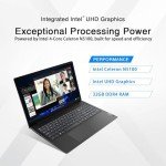 Lenovo 2025 New V15 Business Laptop • Intel Celeron N5100 4-core Processor • 16GB RAM • 256GB SSD • 15.6 FHD (1920x1080) Display • Low-Blue Light • Ethernet RJ-45 • Long Battery Life • Win 11 Pro