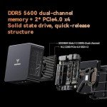 MINISFORUM UM890 Pro Mini PC Ryzen 9 8945HS (up to 5.2GHz) Desktop Computer 64GB RAM DDR5 5600MHz &1TB PCIe 4.0 SSD, Cculink Mini PC Quad Display HDMI/DP1.4/USB-C, AMD Radeon 780M/Dual LAN 2.5G