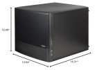 Fractal Design Node 804 - Black - Cube Compact Computer Case - mATX - High Airflow - Modular Interior - 3X Fractal Design Silent R2 120mm Fans Included - USB 3.0 -Window Side Panel