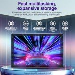 Fusion5 10.1" Windows 11 Professional Tablet PC - Ultra Slim Full HD Windows Tablet Computer - 8GB RAM, 256GB M.2 SSD, 10 Inch Display, 5G WiFi, Intel Quad-Core CPU, USB 3.0, Micro HDMI, Dual Cameras