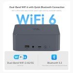 Beelink EQi12 Mini PC, Intel Core i5 12450H(8C/12T, Up to 4.4GHz), 24GB LPDDR5 5200MHz 1TB PCle4.0 SSD, Mini Computer Dual HDMI Display 4K, Dual Gigabit LAN, WiFi6/BT5.2/Office Micro PC
