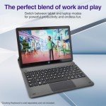 Fusion5 10.1" Windows 11 Professional Tablet PC - Ultra Slim Full HD Windows Tablet Computer - 8GB RAM, 256GB M.2 SSD, 10 Inch Display, 5G WiFi, Intel Quad-Core CPU, USB 3.0, Micro HDMI, Dual Cameras
