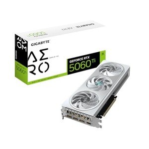 GIGABYTE GeForce RTX 5060 Ti AERO OC 16G Graphics Card, 16GB 128-bit GDDR7, PCIe 5.0, WINDFORCE Cooling System, GV-N506TAERO OC-16GD Video Card
