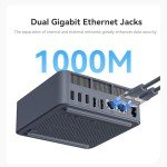 Beelink EQI12 Mini PC,Intel 12th Gen Core i5-12450H (8C/12T,up to 4.4GHz),Mini Computer with 24GB LPDDR5 RAM 500GB M.2 2280 PCle 4.0x4 SSD,4K Dual Screen Display/WiFi6/BT5.2/USB3.2/Dual Gigabit LAN