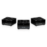 NETGEAR Nighthawk Tri-Band Whole Home Mesh WiFi 6 System (MK73S) – Router + 2 Satellite Extenders - 3Gbps Speed - Coverage up to 4,500 sq. ft., 25 Devices - Includes 1-Year Armor – AX3000 802.11ax