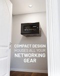 ECHOGEAR 6U Network Rack - Enclosed Wall Mount Rack Kit Includes 2X 1U Shelves, Pre-Mounted Fan, Lockable Door & Hardware - 600mm Depth Fits All Your AV Gear