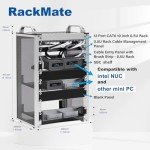 GeeekPi 8U Server Cabinet, 10 inch Server Rack for Network, Servers, Audio, and Video Equipment, DeskPi RackMate T1 Rackmount