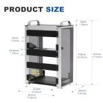 GeeekPi 8U Server Cabinet, 10 inch Server Rack for Network, Servers, Audio, and Video Equipment, DeskPi RackMate T1 Rackmount