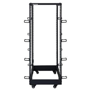 AEONS 27U 4-Post IT Open Frame Server Rack 19 Inch Depth-Adjustable (22" to 40") Network Equipment AV Gear w/Casters and Cable Management