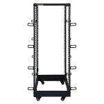 AEONS 27U 4-Post IT Open Frame Server Rack 19 Inch Depth-Adjustable (22" to 40") Network Equipment AV Gear w/Casters and Cable Management