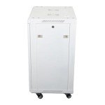 NavePoint 15U Network Cabinet with Glass Door – 15U Wall Mount Server Cabinet White 19” Rack for IT Equipment, AV Devices, Networking Equipment –17” Deep Server Rack Enclosure w/Wheels