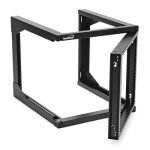 NavePoint 9U Server Rack with Swing Gate - Wall Mount Rack for 19 Inch IT & AV Equipment - 24' Deep, Black