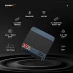 BOSGAME P3 Lite Mini PC, AMD Ryzen 7 6800H Mini Computers, 24GB DDR5, 1TB PCIe SSD, 4K Triple Display & USB4, Dual 2.5G LAN & Wi-Fi 6E & BT5.2, Micro Gaming Desktop for Gaming, Office, Design