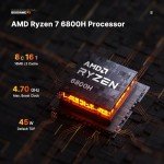 BOSGAME P3 Lite Mini PC, AMD Ryzen 7 6800H Mini Computers, 24GB DDR5, 1TB PCIe SSD, 4K Triple Display & USB4, Dual 2.5G LAN & Wi-Fi 6E & BT5.2, Micro Gaming Desktop for Gaming, Office, Design
