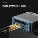BOSGAME P3 Lite Mini PC, AMD Ryzen 7 6800H Mini Computers, 24GB DDR5, 1TB PCIe SSD, 4K Triple Display & USB4, Dual 2.5G LAN & Wi-Fi 6E & BT5.2, Micro Gaming Desktop for Gaming, Office, Design