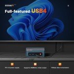 BOSGAME P3 Lite Mini PC, AMD Ryzen 7 6800H Mini Computers, 24GB DDR5, 1TB PCIe SSD, 4K Triple Display & USB4, Dual 2.5G LAN & Wi-Fi 6E & BT5.2, Micro Gaming Desktop for Gaming, Office, Design