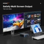 BOSGAME P3 Lite Mini PC, AMD Ryzen 7 6800H Mini Computers, 24GB DDR5, 1TB PCIe SSD, 4K Triple Display & USB4, Dual 2.5G LAN & Wi-Fi 6E & BT5.2, Micro Gaming Desktop for Gaming, Office, Design