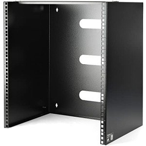 StarTech.com 12U Wall Mount Patch Panel Bracket - 13.75 in. (34.93 cm) Max. Mounting Depth - 19" Patch Panel Rack for Shallow Network Equipment- 125lbs Capacity, TAA (WALLMNT12)