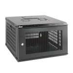 Tecmojo 6U Wall Mount Rack Network Cabinet for 19" IT Equipment,with Lockable Mesh Door and Side Panels,Cooling Fan,450mm Depth (Standard 6U/450mm Deep), Mesh/Black