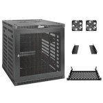 Tecmojo 12U Wall Mount Rack,12U Rack 17.7 Inch Depth,Hold Up to 176 Lbs,Enclosed Wall Mount Rack Kit for 19 Inch Network,Server and AV Gear,Mesh Door(Elite Collection)