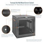 Tecmojo 12U Wall Mount Rack,12U Rack 17.7 Inch Depth,Hold Up to 176 Lbs,Enclosed Wall Mount Rack Kit for 19 Inch Network,Server and AV Gear,Mesh Door(Elite Collection)