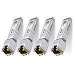 ipolex 1.25/2.5/5/10G SFP+ to RJ45 Transceiver, 10GBase-T Copper SFP+ Module, 10G-T RJ45 Transceiver Compatible for Cisco SFP-10G-T, Ubiquiti F-RJ45-10G, Mikrotik, Netgear, D-Link and More, 4 Pack