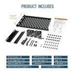 Tecmojo 12U Wall Mount Rack,12U Rack 17.7 Inch Depth,Hold Up to 176 Lbs,Enclosed Wall Mount Rack Kit for 19 Inch Network,Server and AV Gear,Mesh Door(Elite Collection)