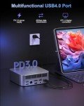 Beelink SER8 Mini PC AMD Ryzen 7 8745HS, 32GB DDR5-5600MHz 1TB PCIe4.0 SSD, AMD Radeon 780M Graphics 12core 2600MHz Gaming PC, USB4.0/ Triple Display/ WiFi6/ BT5.2/2.5Gbps LAN Mini Computer