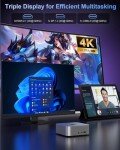 Beelink SER8 Mini PC AMD Ryzen 7 8745HS, 32GB DDR5-5600MHz 1TB PCIe4.0 SSD, AMD Radeon 780M Graphics 12core 2600MHz Gaming PC, USB4.0/ Triple Display/ WiFi6/ BT5.2/2.5Gbps LAN Mini Computer