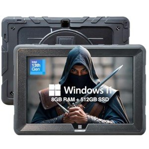 Fusion5 10.1" Windows 11 Full HD Rugged Tablet PC - Intel 13th Gen - FWIN232 PRO N5 Ultra Slim Windows Tablet Computer - 8GB RAM, 512GB SSD, 10 Inch, 5G WiFi, HD Webcam, Micro HDMI, Expandable Storage