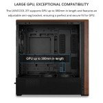 Lian Li LANCOOL 217 Genuine Walnut Wood Computer Case, Mid-Tower ATX PC Case with 5 Pre-Installed PWM Fans 2x170mm, 2x120mm & 1x140mm, Flexible PSU & Cable Installation - Black (LAN217X)