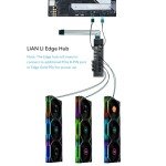 Lian Li UNI Fan TL - LCD Wireless 120 - Triple Pack (Reverse Blade) - 2.4 GHz Wireless Signal RGB & PC Case Fan - Infinity Mirror - LCD Display - Controller Included & Required - Black (12RTLLCD1W3B)