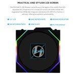 Lian Li UNI Fan TL - LCD Wireless 120 - Triple Pack (Reverse Blade) - 2.4 GHz Wireless Signal RGB & PC Case Fan - Infinity Mirror - LCD Display - Controller Included & Required - Black (12RTLLCD1W3B)