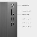 Dell Tower Desktop ECT1250 - Intel Core Ultra 7-265 Processor, Intel UHD Graphics, 32GB DDR5 5600MT/s Memory, 1TB M.2 SSD, 3.0 SD Card Reader, Wired Keyboard and Mouse, Basic Onsite Service