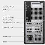 Dell Tower Desktop ECT1250 - Intel Core Ultra 7-265 Processor, Intel UHD Graphics, 32GB DDR5 5600MT/s Memory, 1TB M.2 SSD, 3.0 SD Card Reader, Wired Keyboard and Mouse, Basic Onsite Service