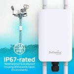 EnGenius Technologies ENH1350EXT Wi-Fi 5 AC1300 2x2 Dual-Band Outdoor Long Range Access Point/Range Extender/Bridge Features IP67 Rated, MU-MIMO, Fast Roaming (Mounting Kit & PoE Injector Included)
