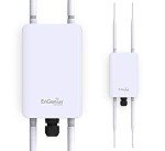 EnGenius Technologies ENH1350EXT Wi-Fi 5 AC1300 2x2 Dual-Band Outdoor Long Range Access Point/Range Extender/Bridge Features IP67 Rated, MU-MIMO, Fast Roaming (Mounting Kit & PoE Injector Included)