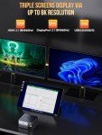 GMKtec EVO-X1 AI Mini PC AMD Ryzen AI 9 HX-370 Series (Up to 5.1GHz) Gaming Computers, 64GB DDR5 1TB PCIe 4.0 SSD, Triple Screen 8K Display, WiFi 6 & USB4/Oculink Interface