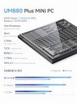 MINISFORUM UM880 Plus Mini PC AMD Ryzen 7 8845HS(8C/16T, up to 5.1GHz), 32GB DDR5 1TB PCIe4.0 SSD, HDMI+DP+USB4 Triple Outputs, OCuLink Port, 2.5G LAN, 5x USB Port, Radeon 780M Graphics Micro Computer