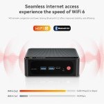 Beelink SER5 MAX Mini PC, AMD Ryzen 7 6800U(6nm, 8C/16T) up to 4.7GHz, Mini Computer 24GB LPDDR5 RAM 500GB NVME SSD, Micro PC 4K@60Hz Triple Display, Mini Gaming Computer WiFi6/BT5.2/HTPC/W-11 Pro
