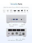 MINISFORUM UM880 Plus Mini PC AMD Ryzen 7 8845HS(8C/16T, up to 5.1GHz), 32GB DDR5 1TB PCIe4.0 SSD, HDMI+DP+USB4 Triple Outputs, OCuLink Port, 2.5G LAN, 5x USB Port, Radeon 780M Graphics Micro Computer
