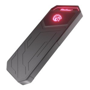 KingSpec Z5 4TB Portable External SSD with RGB Light - up to 2100MB/s, Zinc Alloy Case, USB 3.2 Gen2x2 Interface, Extreme Solid State Hard Drives, Compatible with Mobile Phone/PS4/Laptop/TV/PC (4TB)