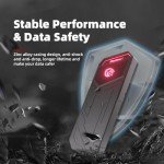 KingSpec Z5 4TB Portable External SSD with RGB Light - up to 2100MB/s, Zinc Alloy Case, USB 3.2 Gen2x2 Interface, Extreme Solid State Hard Drives, Compatible with Mobile Phone/PS4/Laptop/TV/PC (4TB)