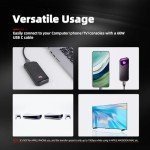 KingSpec Z5 4TB Portable External SSD with RGB Light - up to 2100MB/s, Zinc Alloy Case, USB 3.2 Gen2x2 Interface, Extreme Solid State Hard Drives, Compatible with Mobile Phone/PS4/Laptop/TV/PC (4TB)