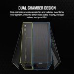 CORSAIR 2500D AIRFLOW Small-Tower mATX Dual Chamber PC Case – Tempered Glass – Reverse Connection Motherboard Compatible – No Fans Included – Black